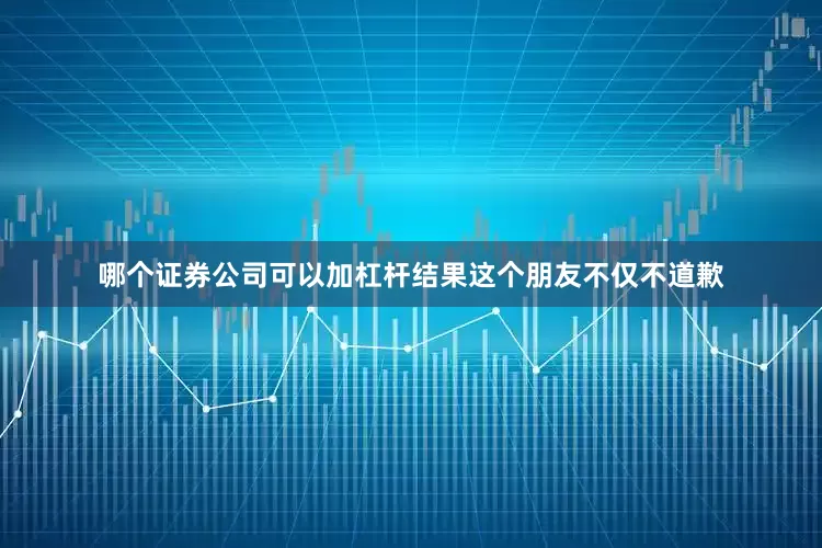 哪个证券公司可以加杠杆结果这个朋友不仅不道歉