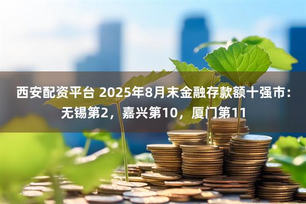 西安配资平台 2025年8月末金融存款额十强市：无锡第2，嘉兴第10，厦门第11